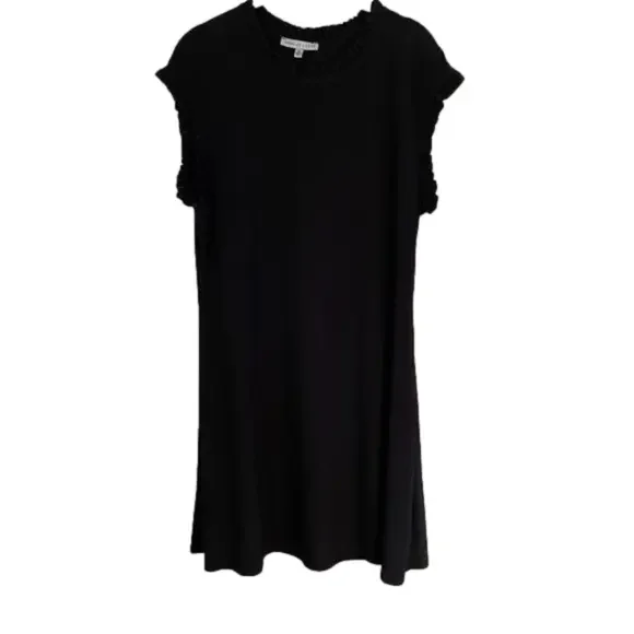 annalee hope black dress Annalee + Hope Black Dress with White Accent 3/4 Bell Sleeve T0793 SIze M NEW